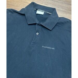 Porsche Design Driver Selection Mens Black Short Sleeve Polo Shirt Size M
